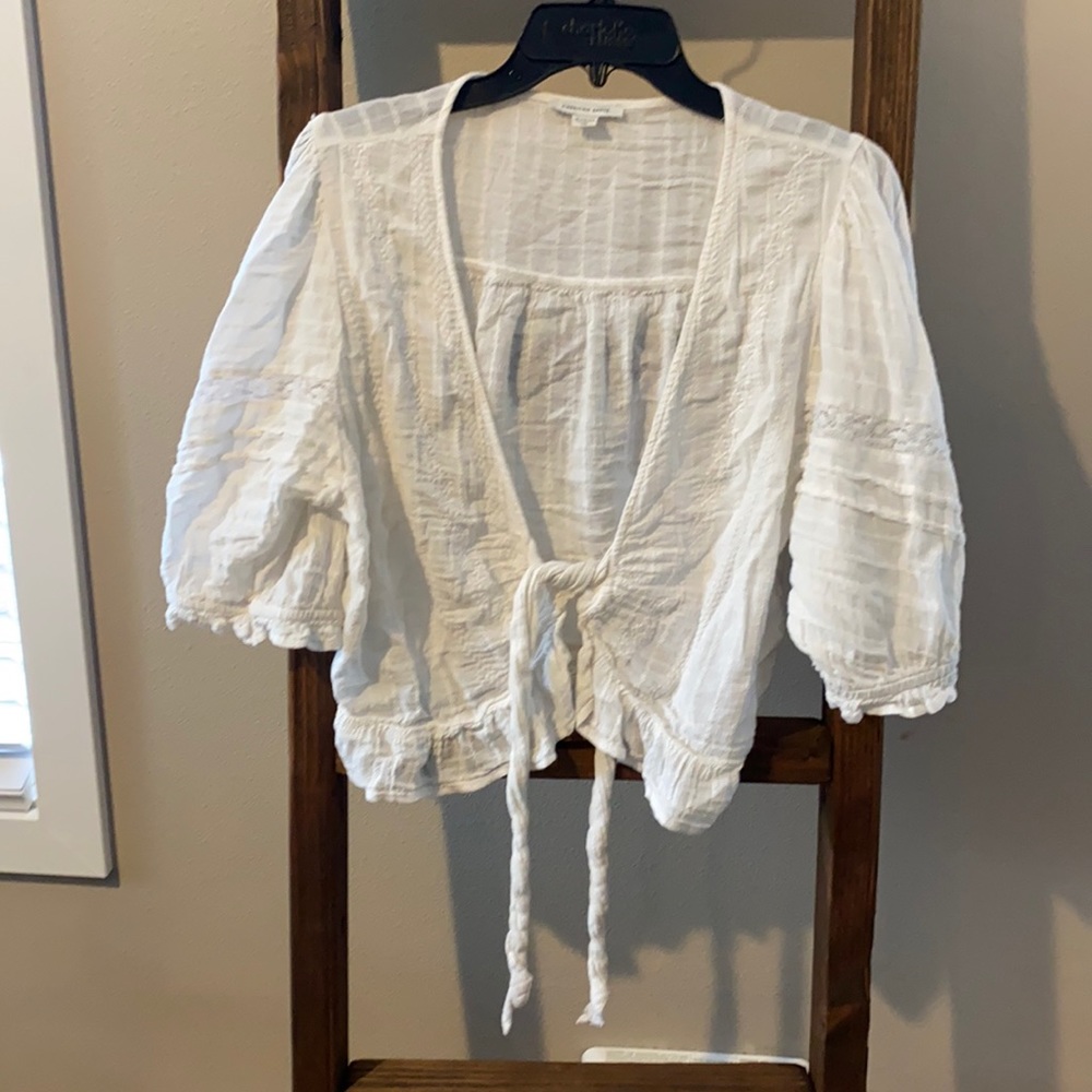 American eagle tie front shirt